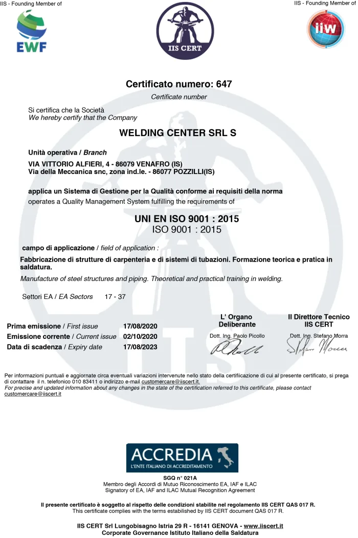 UNI EN ISO 9001 :2015