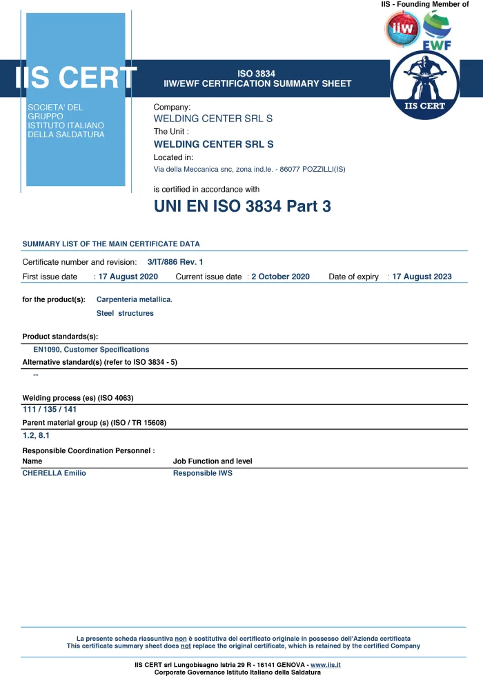 ISO 3834 P3